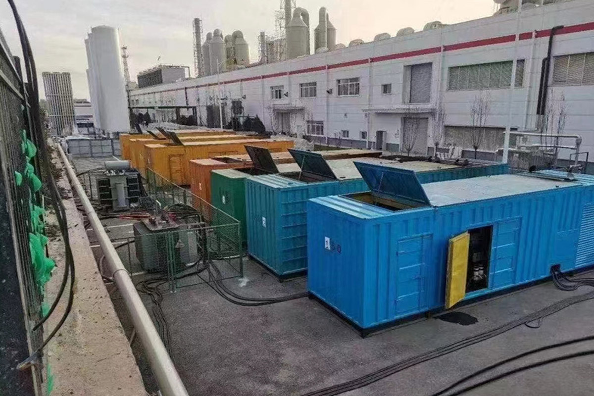 凉城发电机租赁施工现场